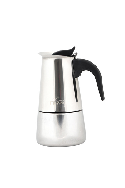 Any Morning Edelstahl Espressokocher – 300 ml, 6 Tassen, Induktion