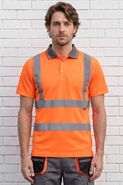 Generic Brand RT22 - Tricou cu guler polo Hi-Vis