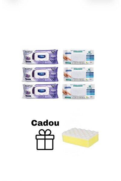 Deep Fresh Σετ 6 συσκευασιών μαντηλάκια πολλαπλών επιφανειών με ξύδι και μαγε...