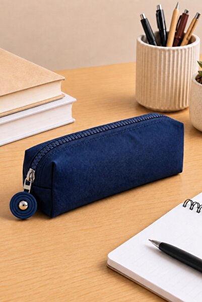 NEMO BAGS Unisex Navy Blue Pen Holder with Clinker Waterproof Crinkle Fabric ...
