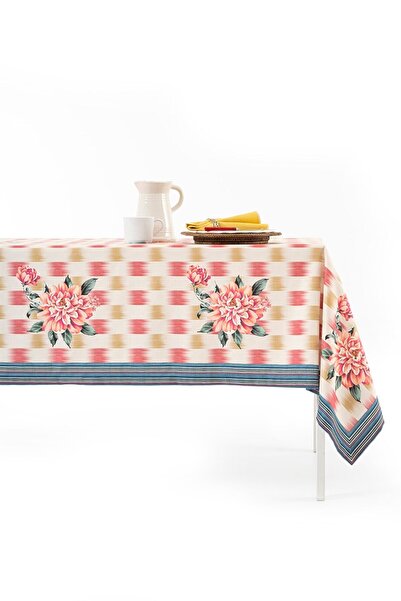 Vanelli Home Degrade Geçişli Gül Desenli 150x250 Dikdörtgen Masa Örtüsü