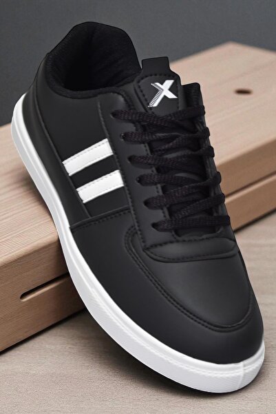ISPARTALILAR 038 Comfortable Sole Daily Unisex Black Men's Sports Shoes