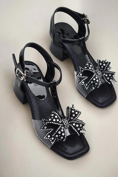 ayakkabiburada 353 Evening Dress Girls' Heeled Shoes Stoned Open Girls' Engag...
