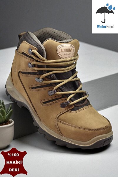 Scooter 5558 Orthopedic Sole Waterproof Genuine Leather Outdoor Men's Boat Shoes