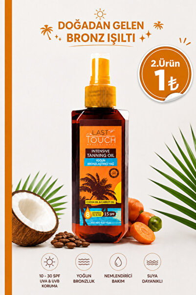 LAST TOUCH Kusursuz Yoğun Bronzlaştırıcı Yağ 150 ml ( 8 Farklı Doğal Yağ )