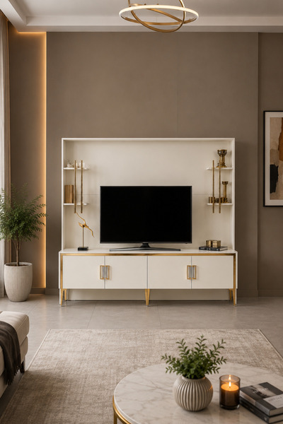 Enluso Alyans Gold Lcd Tv Sehpa üst fonlu 200 Cm
