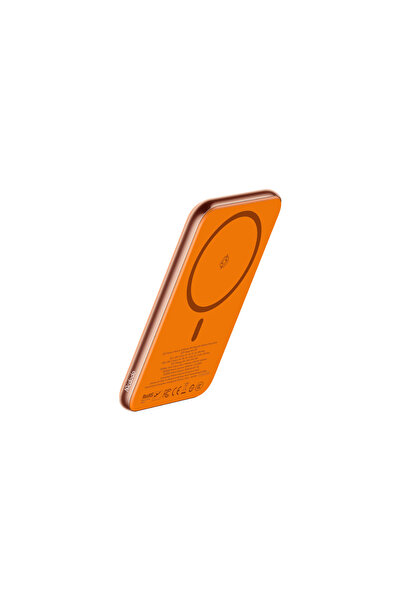 Mcdodo MC-2932 MetaAir 20W 5000mAh Ultra İnce Metal Manyetik Kablosuz Powerbank Turuncu
