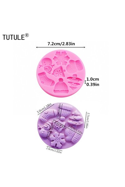 Choice5 Pink Christmas Little Bell Mold Christmas Series Fondant Sugar Cupcak...