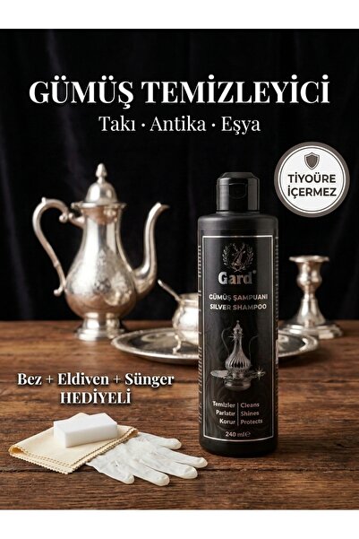 Gard Gümüş Şampuanı 240 ml - Kararan Gümüş Takı, Bijuteri ve Eşya Temizleme B...