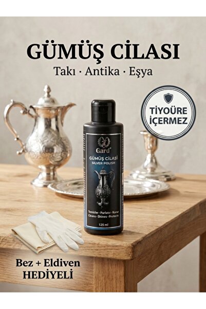 Gard Gümüş Cilası 125 ml - Kararan Gümüş Temizleyici, Parlatma ve Koruyucu Ba...