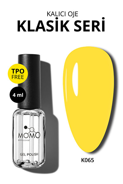 MOMO professional Kalıcı Oje K065, Sarı, 4 ml, TPO- FREE