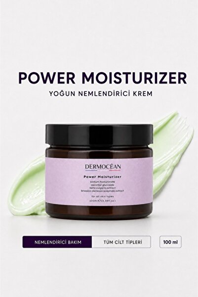 DERMOCÉAN Power Moisturizer Hyaluronik Asitli Yoğun Nemlendirici Yüz Kremi 10...