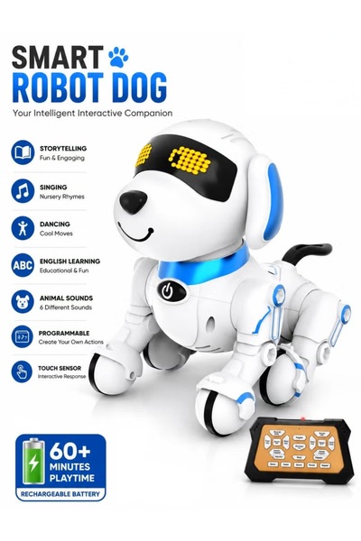 zeetwo Smart Interactive Robot Dog Toy for Kids – Remote Control Dancing Robo...