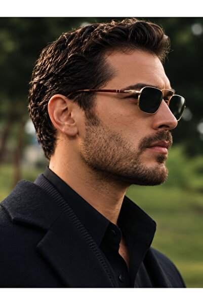 LOOKUP NEW Sion Eşref Tek Sunglasses Unisex Erkek Uv400 Korumalı Kare Metal G...