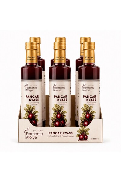 ŞİFA ANA 6 Adet Pancar Kvass (500 ml.) Cam Şişede