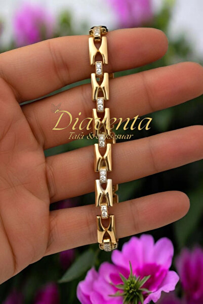 DİAVENTA TAKI VE AKSESUAR Steel Bracelets - Gold-colored - Zircon