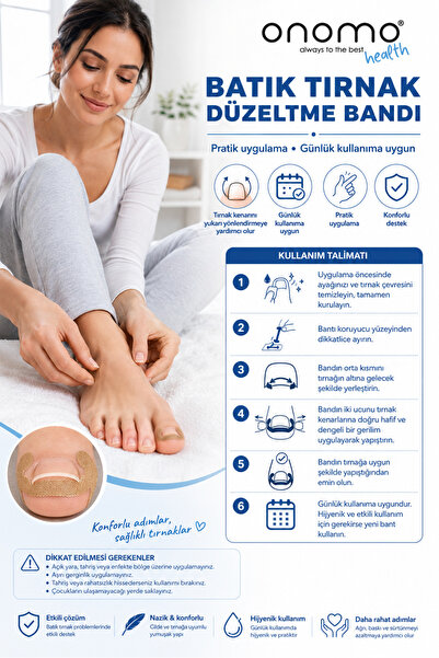 Onomo Health Batık Tırnak Bandı 20 Adet