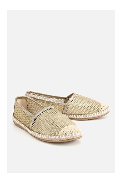 ASKA SHOES Kadın Pirinç Baskı/ Keten/Hasır Malzeme Espadril