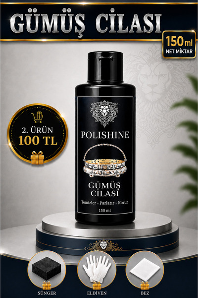 POLİSHİNE Gümüş Temizleyici ve Parlatma Cilası 150ml