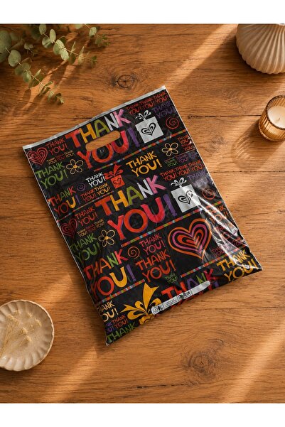 Packtopya Baskılı Mağaza Poşeti - Takviyeli - For You - No2 - 26x38 cm - 50 Adet