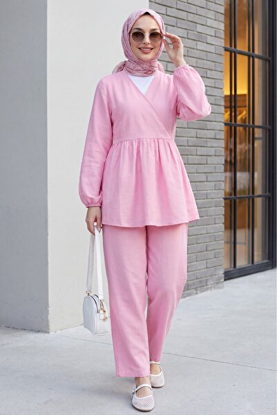 Modamorfo Elastic Sleeves and Rope Laces Muslin Set - Powder