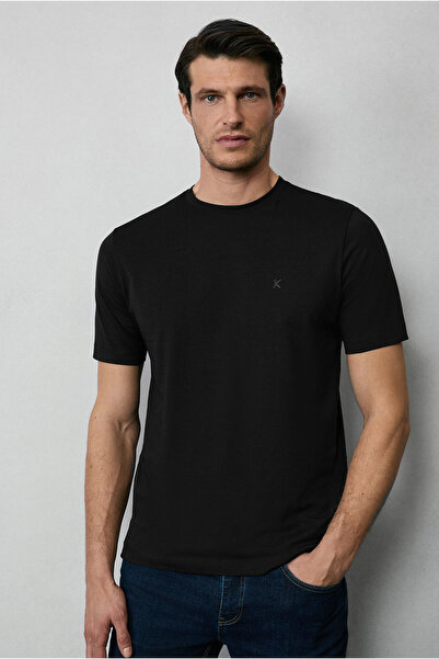Kiğılı Bisiklet Yaka Slim Fit Dar Kesim Pamuk 3'lü Paket Tişört Seti