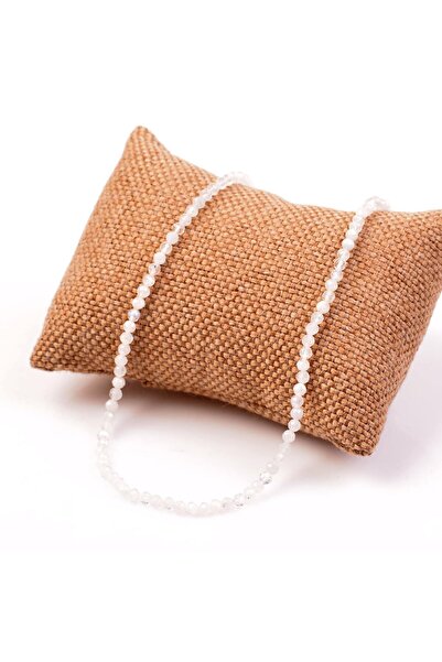 Taş Sandığı Moon Stone String Necklace - 4 mm