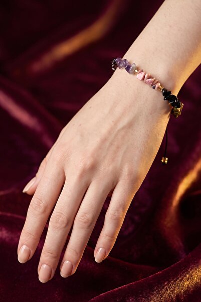 Taş Sandığı Scorpio Zodiac Natural Stone Bracelet - Adjustable
