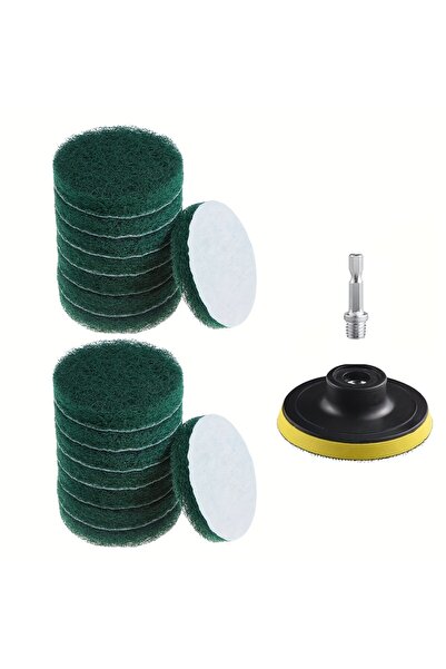 Choice3 18Pcs Green Set 18/28Pcs Power Scrubber Pads Drill Attachment, 26 Pie...