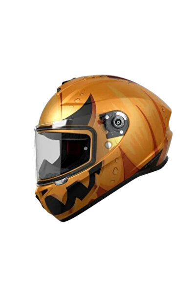 AXXIS Kapalı Kask Draken Pumpkın Mat Fluor Sarı SMALL