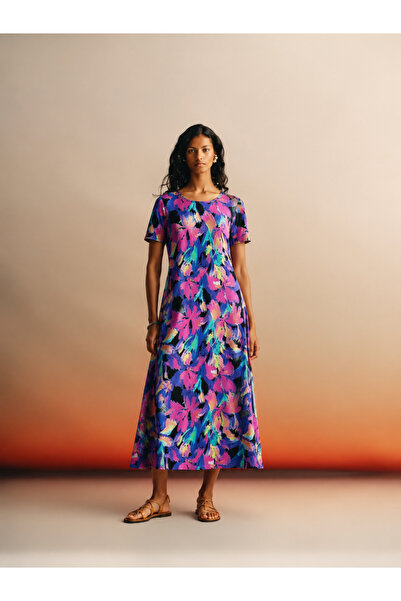 MODA Women's Plus Size Lycra Flexible and Comfortable Viscose Dress