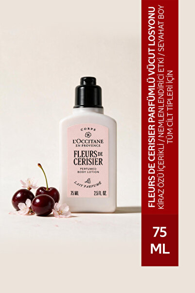 L'Occitane Fleurs De Cerisier Parfümlü Vücut Losyonu, Kiraz Özlü, Seyahat Boy...