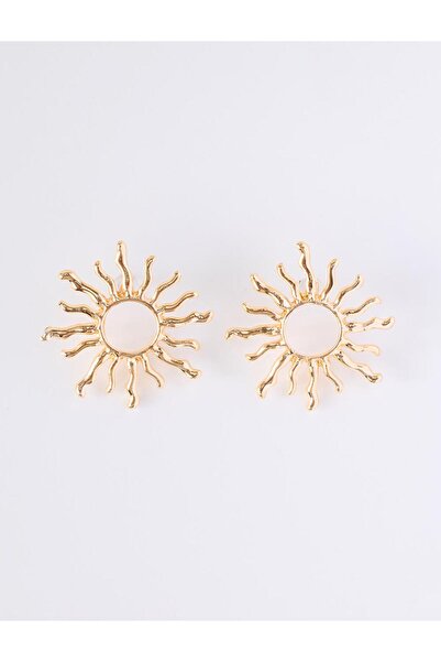 Jimmy Key Gold Color Sun Shaped Dangle Earrings