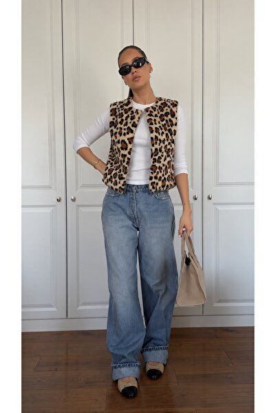 VERYMODA Plush Vest - Leopard |   Vmf1833