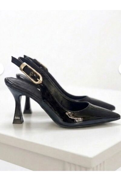 Lio Shoes Siyah Kadın Stiletto Kalın Topuklu Ayakkabı
