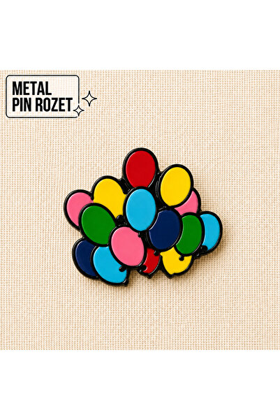 DREAMIOGIFTANDBOX Renkli Balon Rozet Metal Pin Broş Çanta Ceket Aksesuarı Eğl...