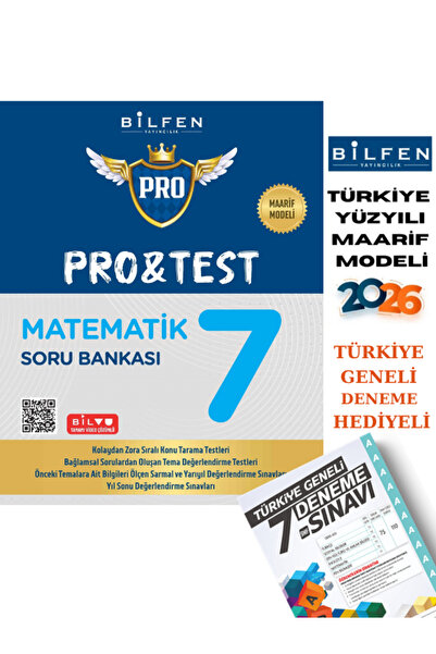 Bilfen Yayıncılık Bilfen Yay. PRO&TEST 7. Sınıf Matematik Soru Bankası