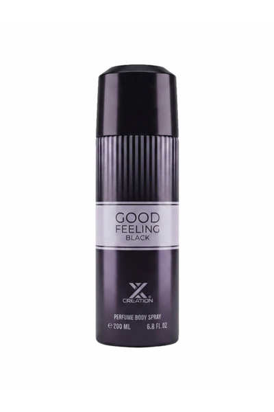 X Creation Good Feeling Black Deo 200ML – Long-Lasting Fresh Fragrance Deodor...