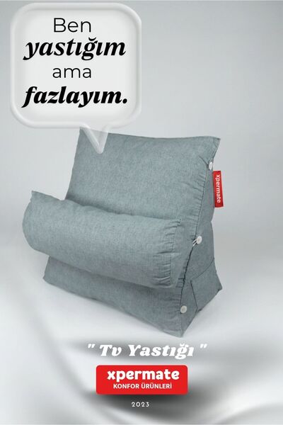 XPERMATE Sırt Destek Yastığı Bel Boyun Destekli TV Yastığı Okuma Yastığı Amel...