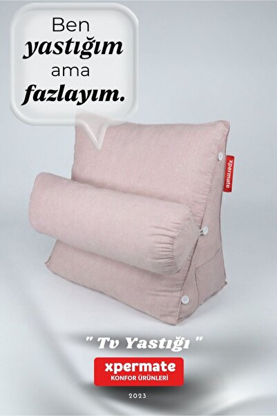 XPERMATE Sırt Destek Yastığı Bel Boyun Destekli TV Yastığı Okuma Yastığı Amel...