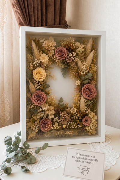 Verda Çerçeve 30x40 Cm 8 Cm Derin Beyaz Gül Anı Çerçevesi! Gül Kutusu-hkm Tic...