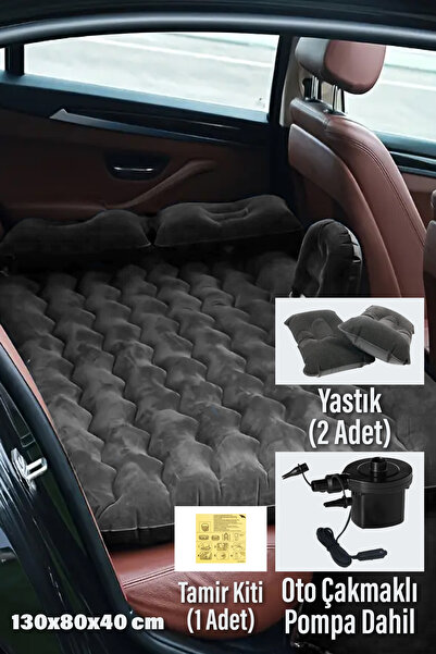 Black Island Araç Içi Şişme Yatak - Oto Arka Koltuk Yatağı Yastık Dahil Set P...