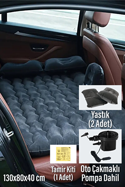 Blooma Araç Içi Şişme Yatak Çakmaklık Pompalı 130x80x40 cm Siyah