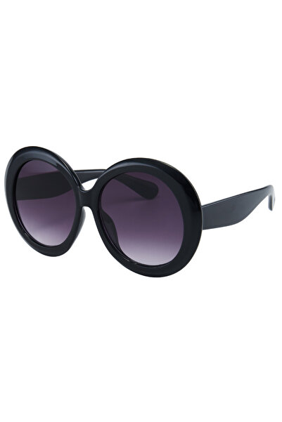 Choice5 black Retro Big Round Frame Sunglasses Lady Oversized Fashionable Str...
