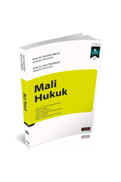 Savaş Yayınevi Mali Hukuk - Nurettin Bilici, Aziz Taşdelen Kasım 2025