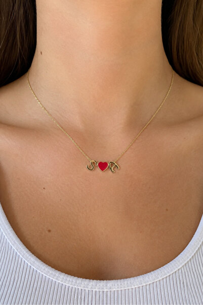 Zambak Jewelry Kişiye Özel Kalpli Harfli Çelik Kolye