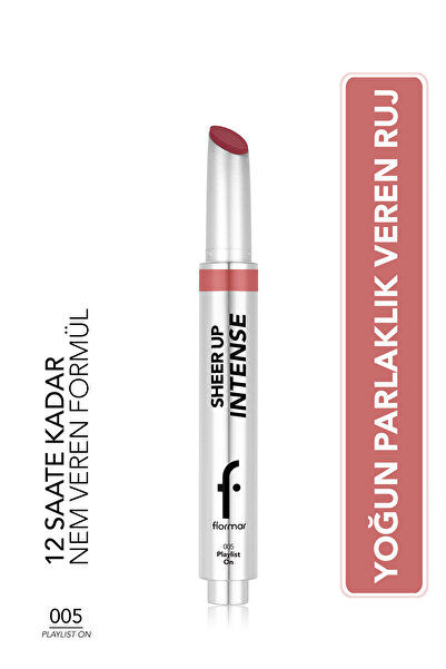Flormar Sheer Up Intense Krem Dokulu Parlak Bitişli Jel Ruj - 005 Playlist On