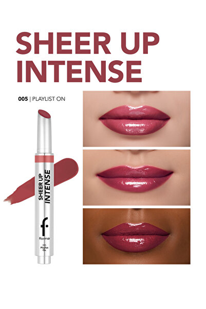 Flormar Sheer Up Intense Krem Dokulu Parlak Bitişli Jel Ruj - 005 Playlist On