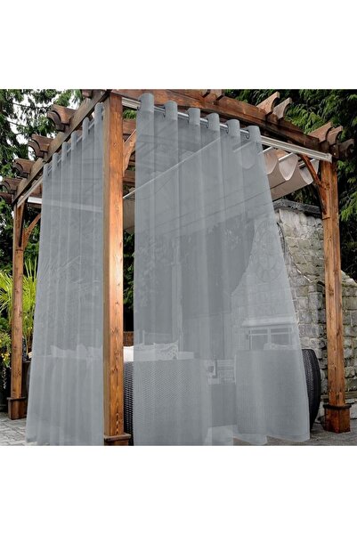 Choice10 Grommet Top W132 x H183cm 1PC Gray 1pc Modern Outdoor Waterproof She...