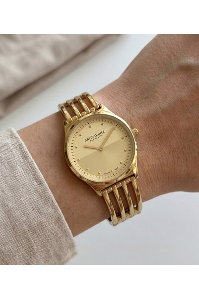 DAVID GUNER San Diego Women's Watch 33mm Gold Color Bracelet Style Steel Band